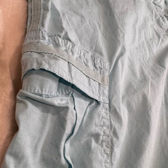 Johnny Was Pants Blue Cargo Pocket Drawstring Women's Medium Cotton - Picture 3 of 8